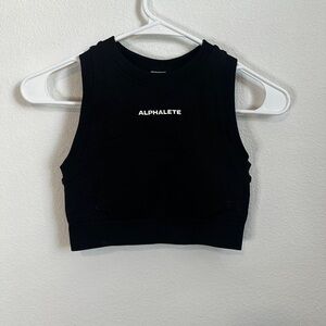 Alphalete Women's Sleek Black Sports Bra with Built in Bra